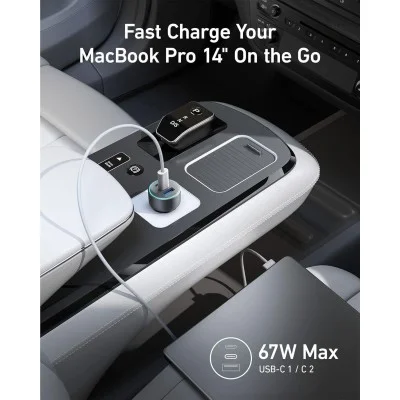 Anker 335 Car Charger(67W) Bundle - Black